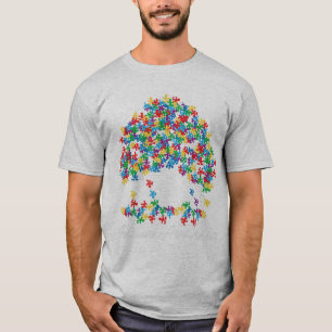 Tree Of Autism Awareness Month Life ASD Men women T-Shirt