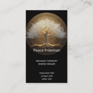 Tree of Eternal Light Tree of Life Design Business Card