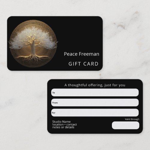Tree of Eternal Light | Tree of Life Design Business Card