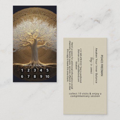 Tree of Eternal Light | Tree of Life Design Business Card