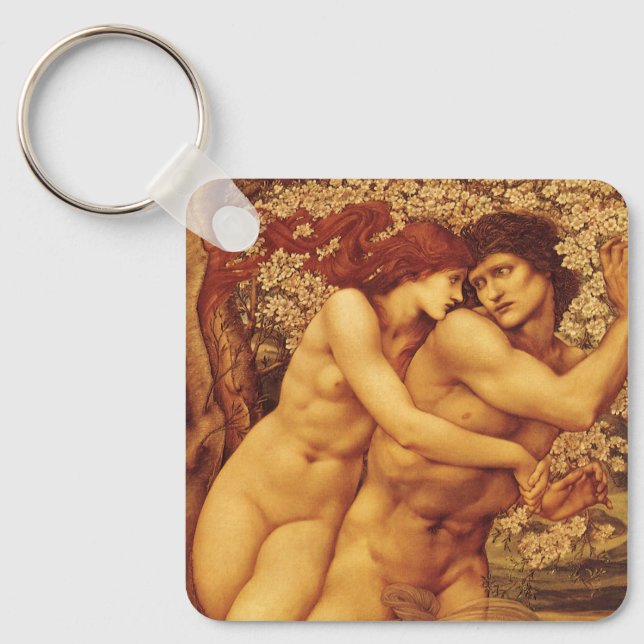 Tree of Forgiveness, Sir Edward Coley Burne-Jones Keychain (Front)