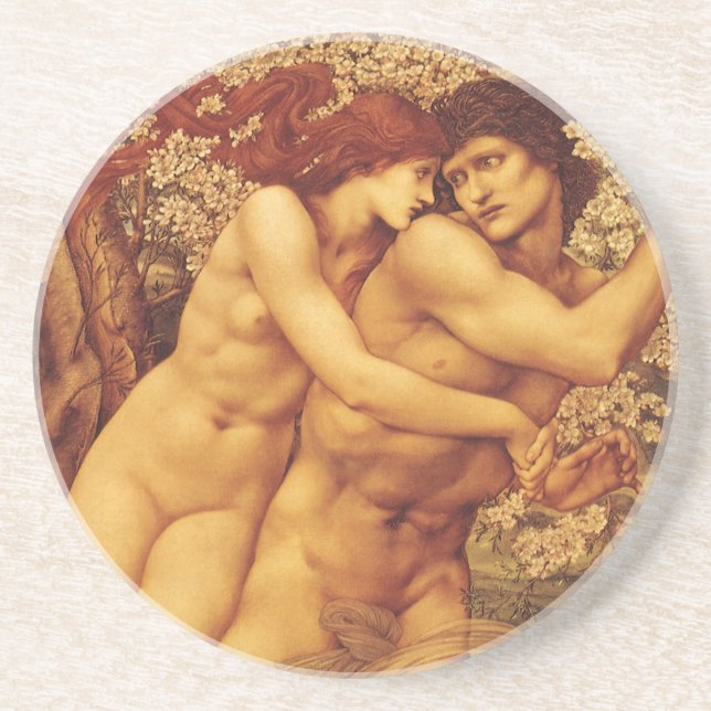 Tree of Forgiveness, Sir Edward Coley Burne-Jones Sandstone Coaster (Front)