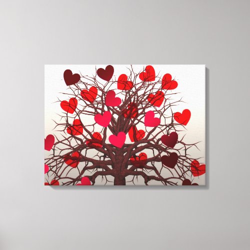 Tree of Hearts Canvas Print