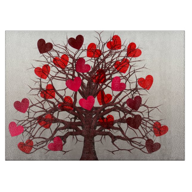 Tree of Hearts Cutting Board (Front)