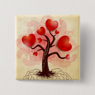 Tree of Hearts Pinback Button