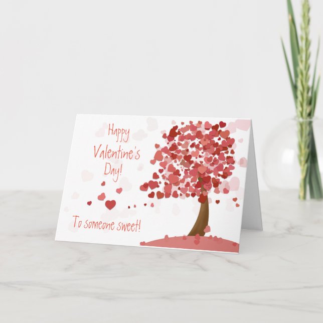 Tree of Hearts Valentine's Day Card  (Front)