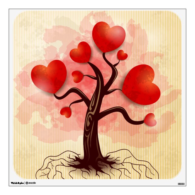 Tree of Hearts Wall Sticker (Front)