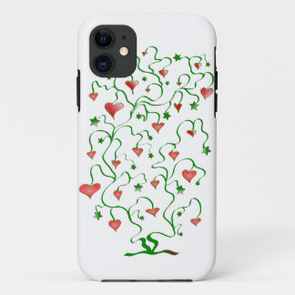 Tree of Hearts with Leaves iPhone 11 Case