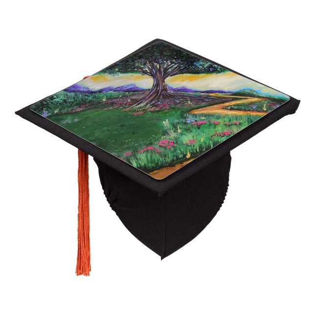 Tree Of Imagination Graduation Cap Topper (Angled)
