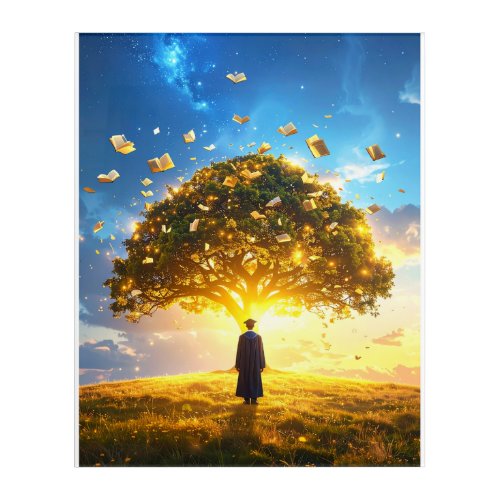 Tree of Knowledge Graduation Acrylic Wall Art