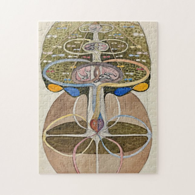Tree of Knowledge, No.1, 1915 by Hilma af Klint Jigsaw Puzzle (Vertical)