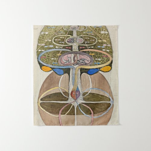 Tree of Knowledge No1 1915 by Hilma af Klint Tapestry