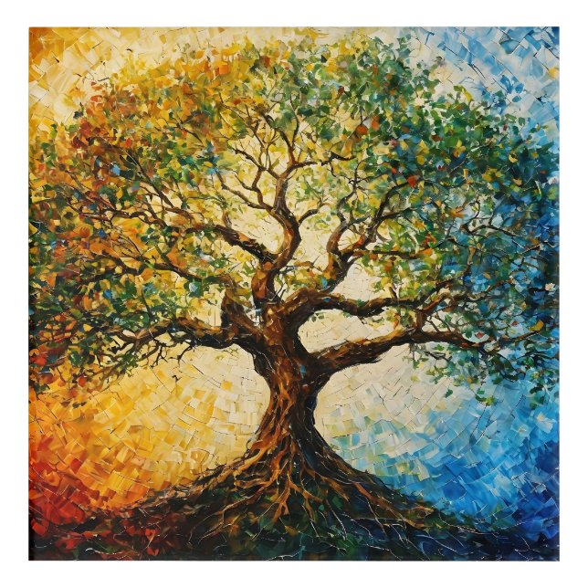 Tree of Knowledge - Oil Painting Acrylic Print (Front)