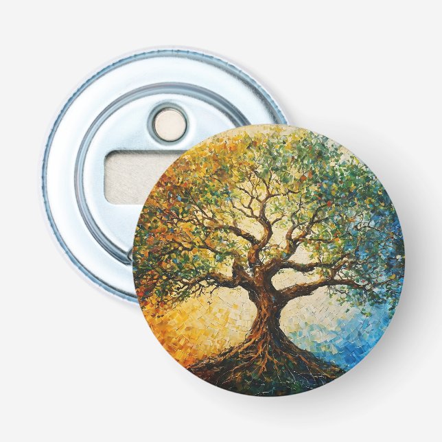 Tree of Knowledge - Oil Painting Bottle Opener (Front)