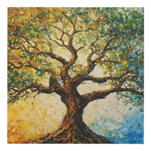 Tree of Knowledge - Oil Painting Faux Canvas Print