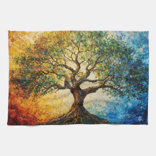 Tree of Knowledge - Oil Painting Kitchen Towel