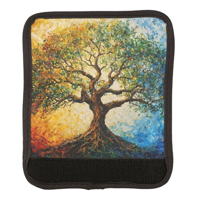 Tree of Knowledge - Oil Painting Luggage Handle Wrap (Front)