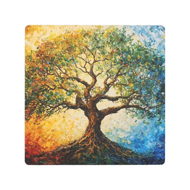 Tree of Knowledge - Oil Painting Metal Print (Front)
