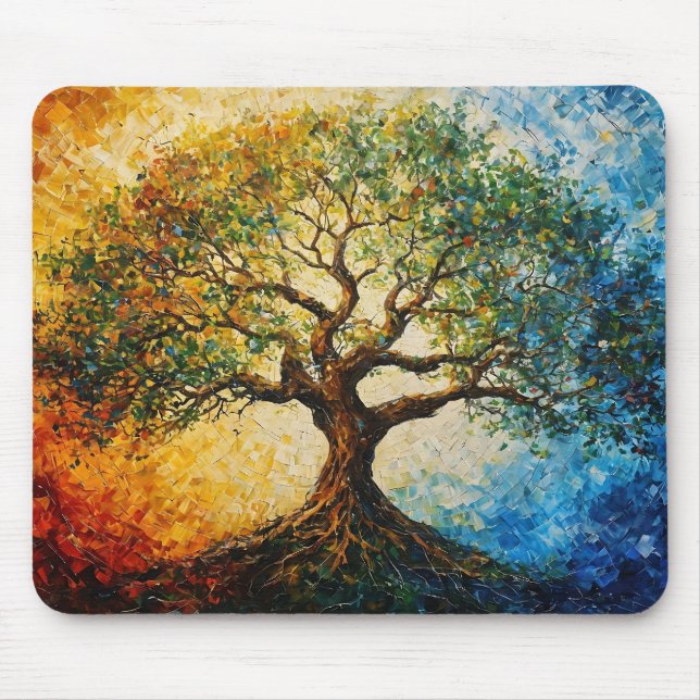 Tree of Knowledge - Oil Painting Mouse Pad (Front)