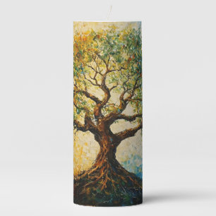 Tree of Knowledge - Oil Painting Pillar Candle