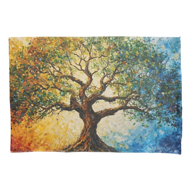 Tree of Knowledge - Oil Painting Pillow Case (Front)