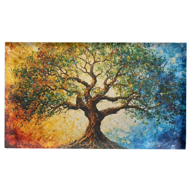 Tree of Knowledge - Oil Painting Place Card Holder (Front)