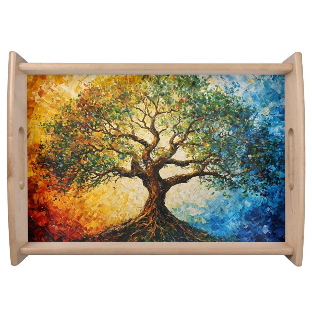 Tree of Knowledge - Oil Painting Serving Tray (Front)