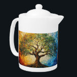 Tree of Knowledge - Oil Painting Teapot<br><div class="desc">Artwork by Brady Arnold</div>