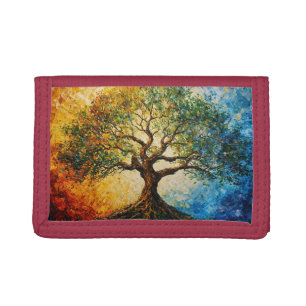 Tree of Knowledge - Oil Painting Tri-fold Wallet