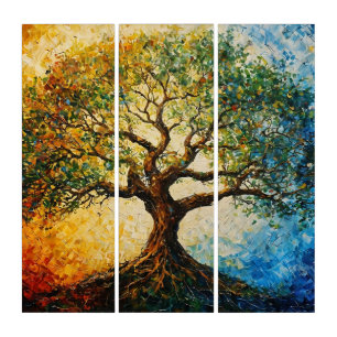 Tree of Knowledge - Oil Painting Triptych