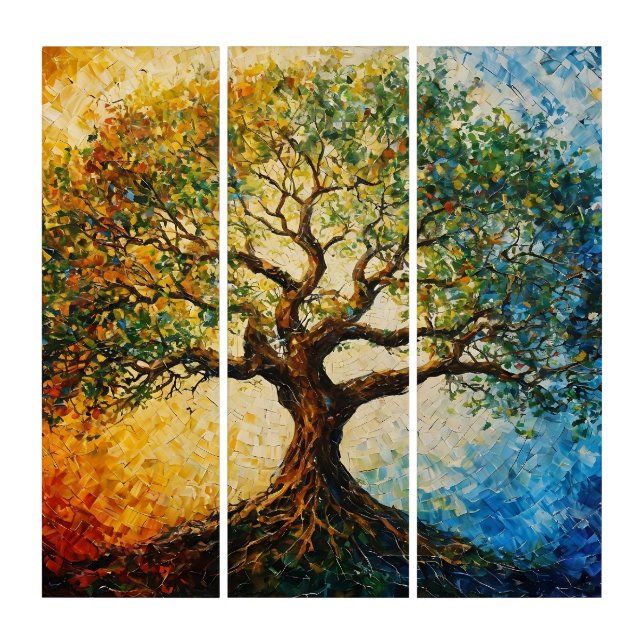 Tree of Knowledge - Oil Painting Triptych (Front)