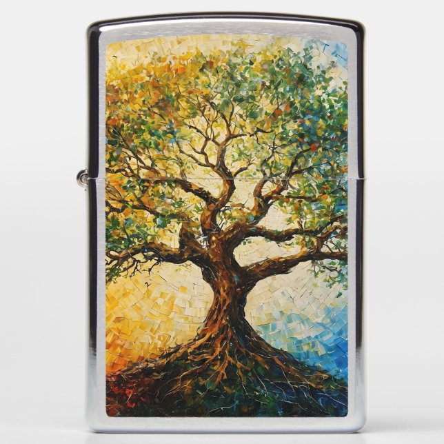 Tree of Knowledge - Oil Painting Zippo Lighter (Front)