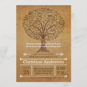 Tree of Knowledge Teacher Retirement Invitation