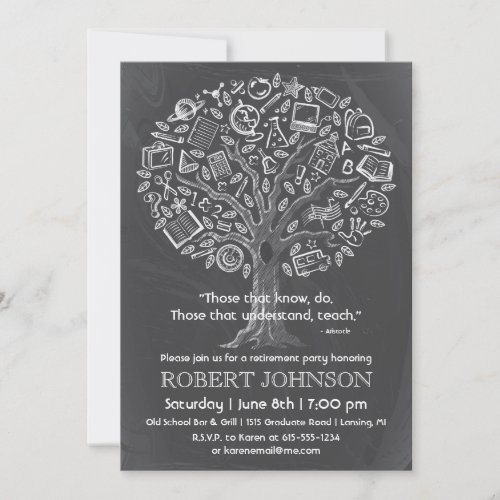 Tree of Knowledge Teacher Retirement Invitation