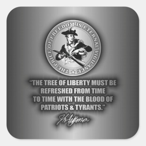 Tree of Liberty Square Sticker