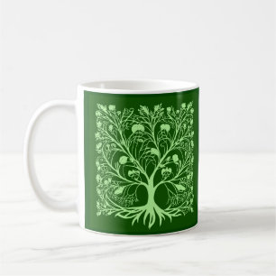 Tree of Life #3 Light and Dark Green  Coffee Mug