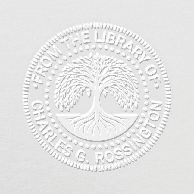 Tree of Life #3N Library Book Name Embosser (Design)