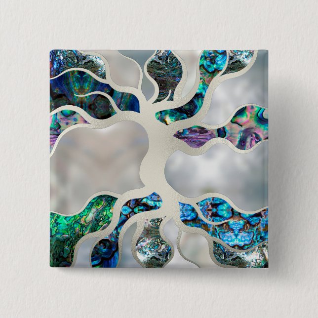 Tree of life - Abalone Shell and Pearl Button (Front)