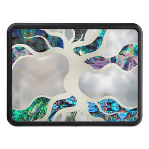 Tree of life - Abalone Shell and Pearl Hitch Cover