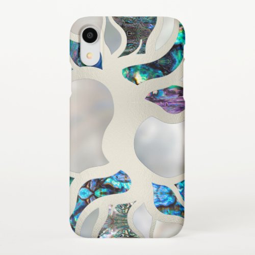 Tree of life _ Abalone Shell and Pearl iPhone XR Case