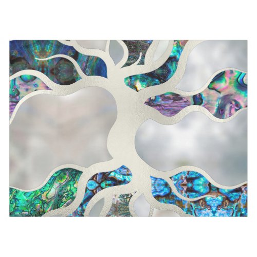 Tree of life _ Abalone Shell and Pearl Tablecloth