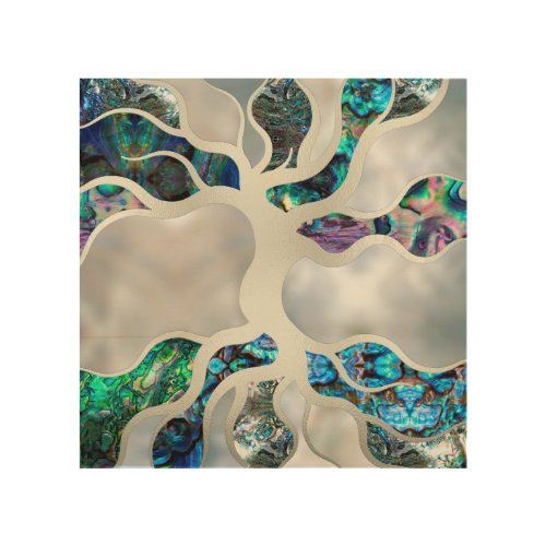 Tree of life _ Abalone Shell and Pearl Wood Wall Art