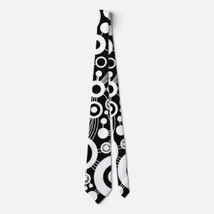 Tree of Life Abstract - B&W Neck Tie