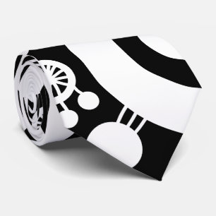 Tree of Life Abstract - B&W Neck Tie