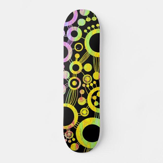 Tree of Life Abstract - Color Tex 01 Skateboard (Front)
