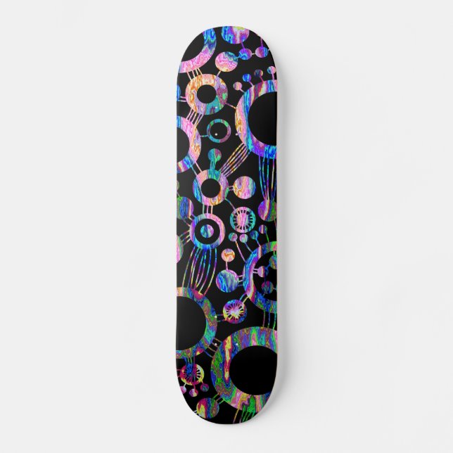 Tree of Life Abstract - Color Tex 03 Skateboard (Front)