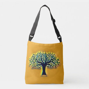 Tree of Life Abstract Nature Art  Crossbody Bag