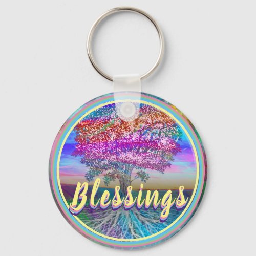 Tree of Life Add a Name Keychain