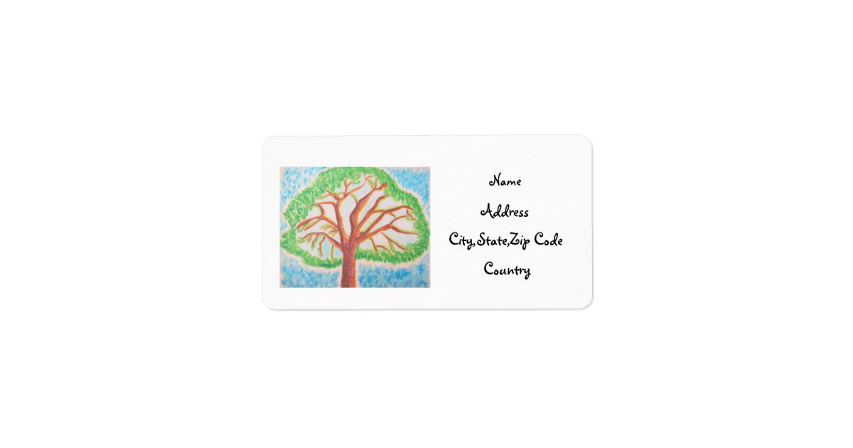 Tree of Lifeaddress label Zazzle