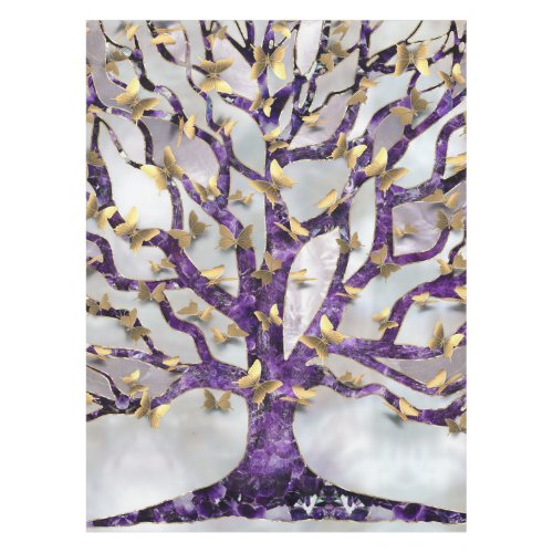 Tree of Life _ Amethyst and Butterflies Tablecloth